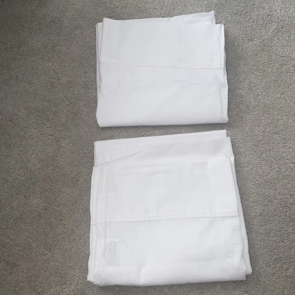 Dwell Studio 100% Cotton‎ White King Size Pillowcases Set Of 2 New